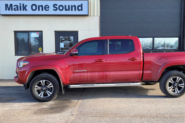 Toyota 2019 Tacoma with professional window tint in North Bay